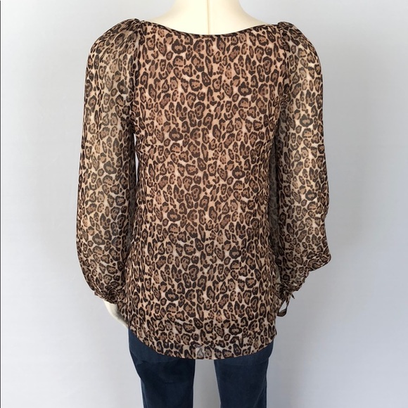 NWT WHBM Leopard Reversible Blouse Size 0 - Picture 16 of 16